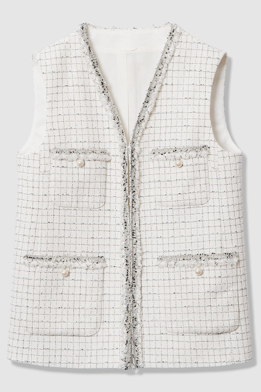 ANAYI✨アナイ ホワイト ツイード ベスト ANAYI(アナイ)｜【予約販売】【Eternal Line 2026】プレイドツイードV