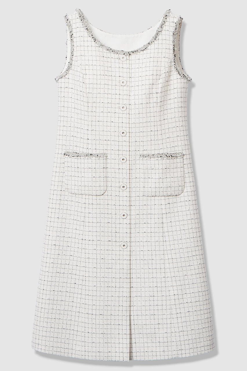 アナイ/ANAYIの【予約販売】【Eternal Line 2026】プレイドツイードジレ ワンピース(ホワイト/10261114040-65-380)
