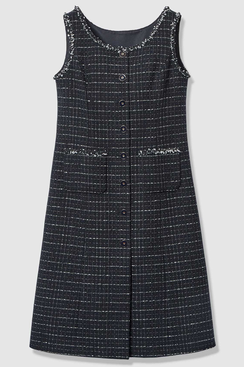 アナイ/ANAYIの【予約販売】【Eternal Line 2026】プレイドツイードジレ ワンピース(ネイビー/10261114040-65-380)