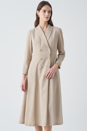 アナイ/ANAYIの【予約販売】【Eternal Line 2026】ウールジョーゼットショール衿 ワンピース(110500/110503)