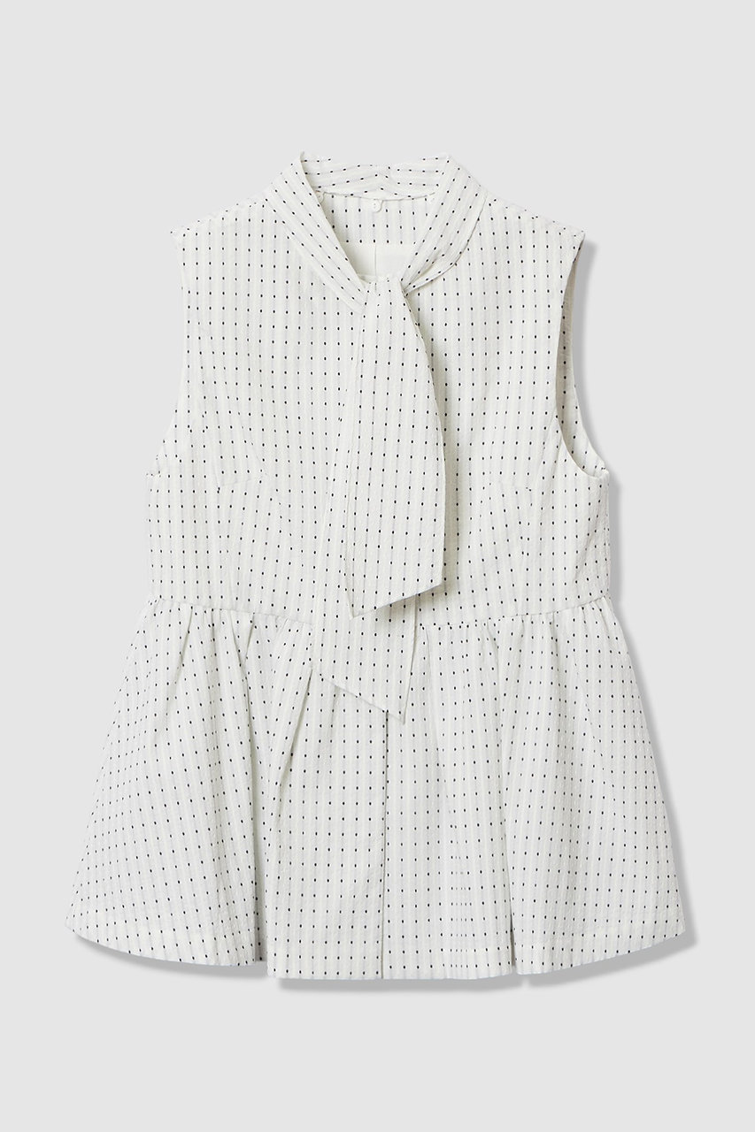 アナイ/ANAYIの【予約販売】【Eternal Line 2026】ドットジャガードペプラムジレ ブラウス(ホワイト/10261113090-95-380)