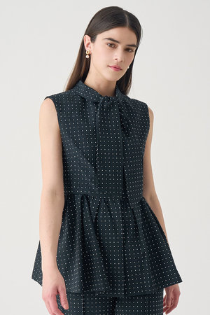 【予約販売】【Eternal Line 2026】ドットジャガードペプラムジレ ブラウス