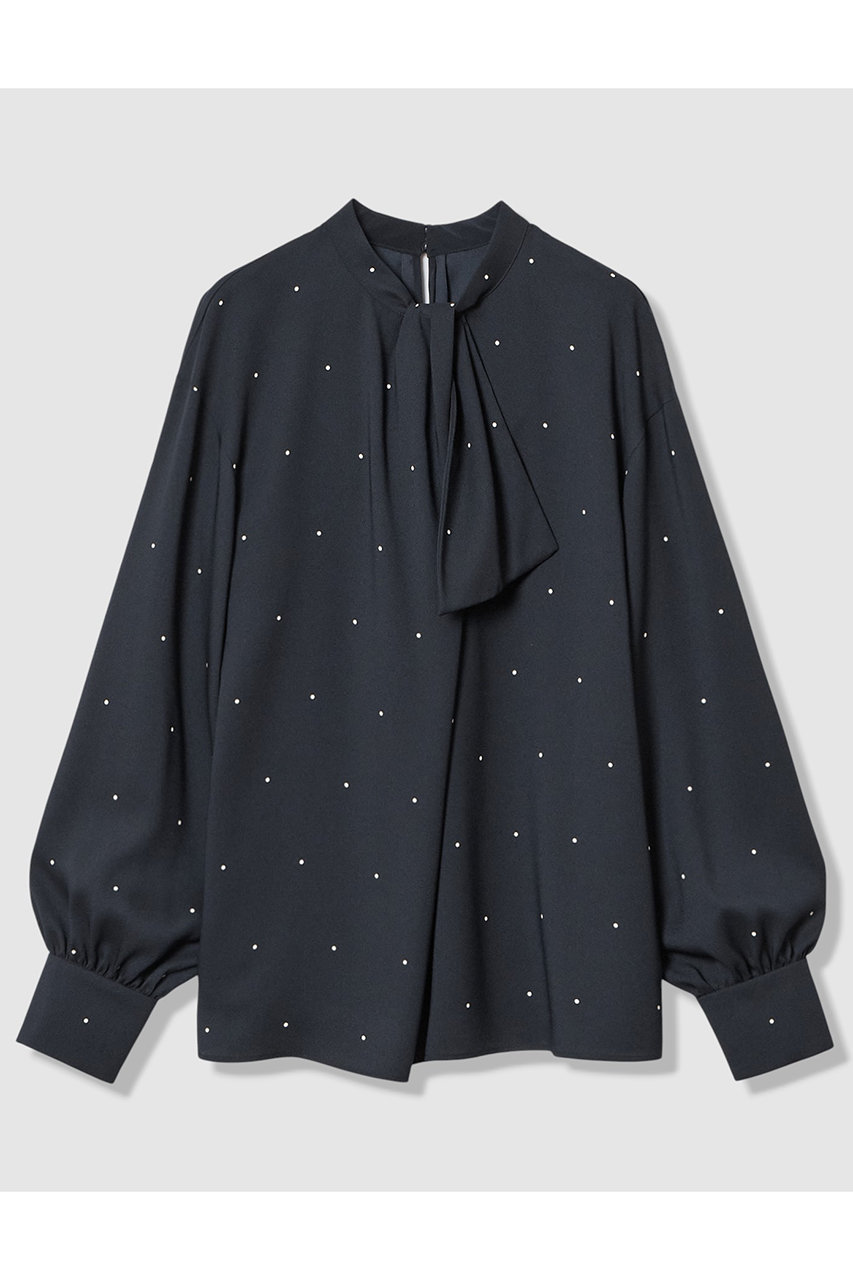 タグ付き✨新品 ANAYI アナイ シルエットモチーフプリント クルーブラウス セール】 【Eternal Line 2024】コンパクトコットン刺繍衿 ブラウス