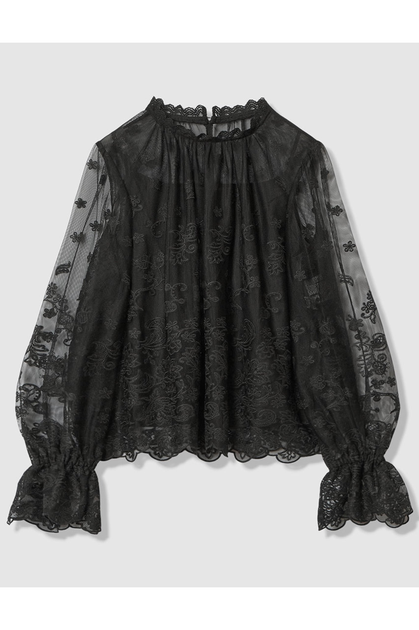 【Eternal Line 2026】チュール刺繍ベル袖 ブラウス