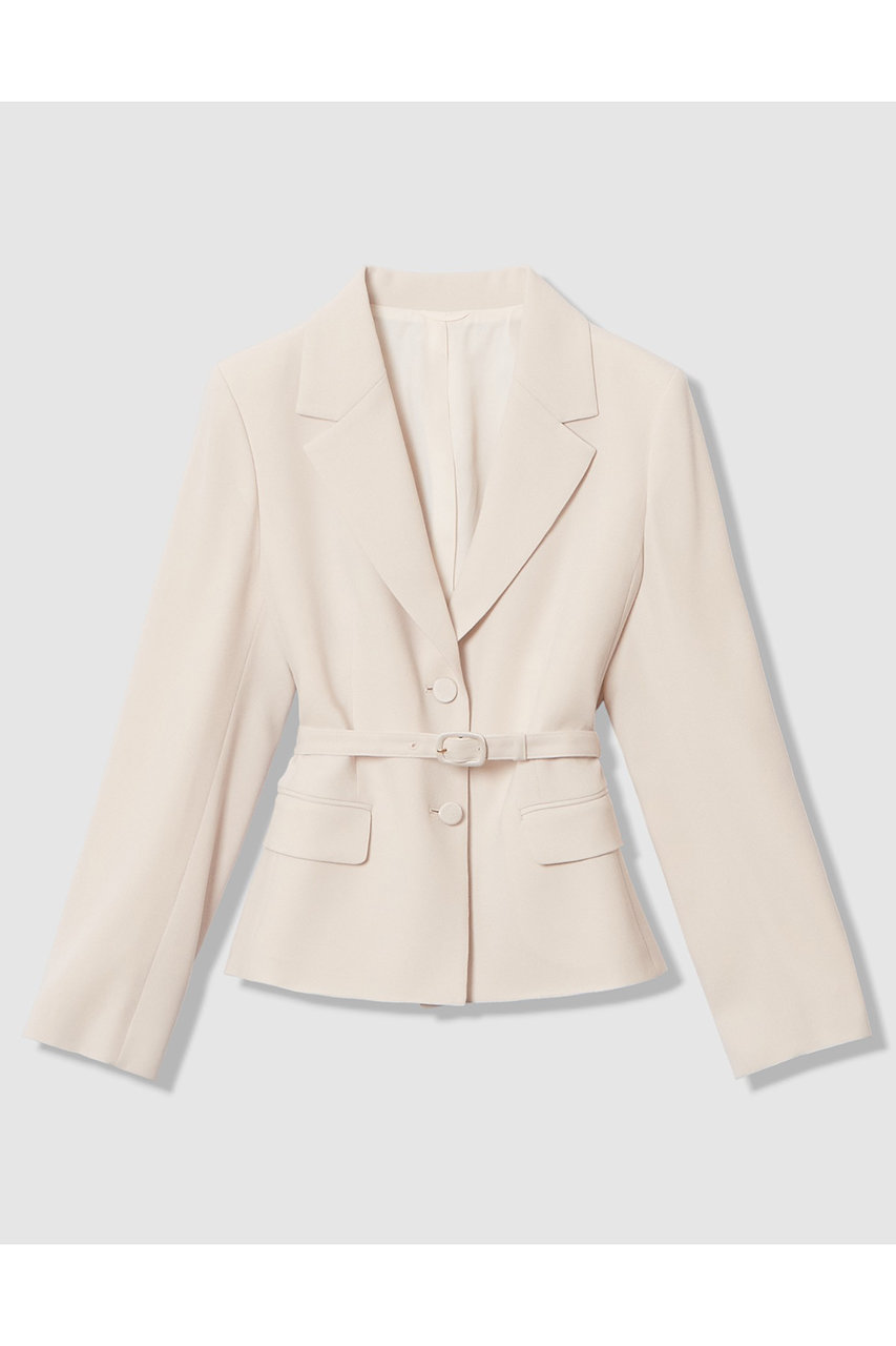 アナイ/ANAYIの【Eternal Line 2026】トリアセジョーゼットベルト付き ジャケット(アイボリー/10261110060-65-360)