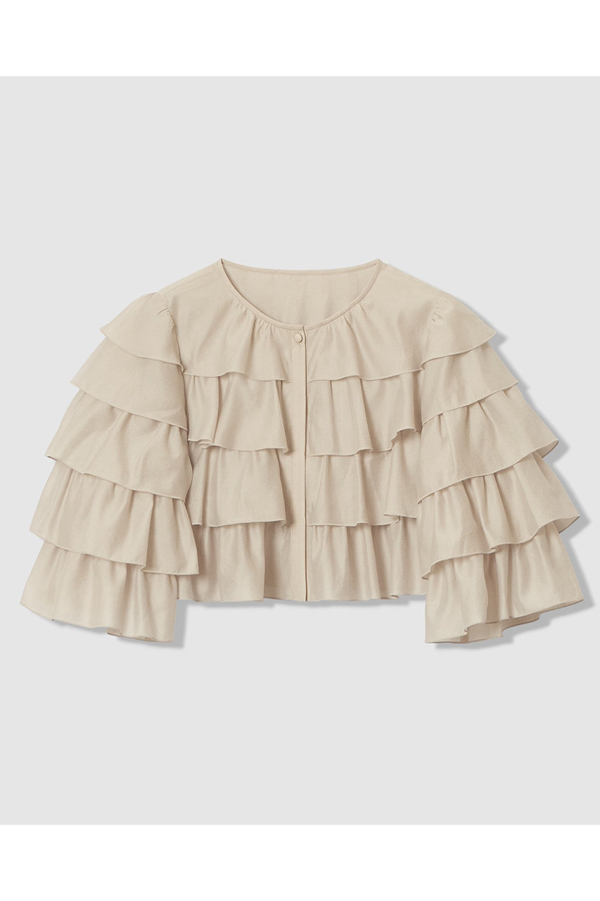 アナイ/ANAYIのオーガンジーティアードボレロ ブラウス(ベージュ/10261713170-95-380)