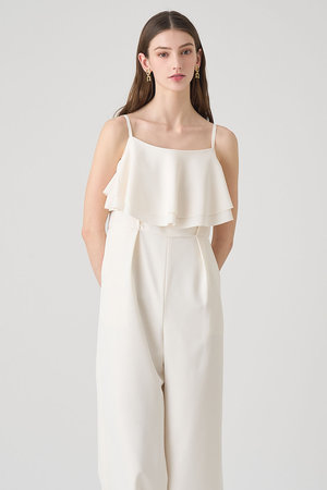 アナイ/ANAYIの【予約販売】ダブルクロスフリルサロペットパンツ(110600/110606)