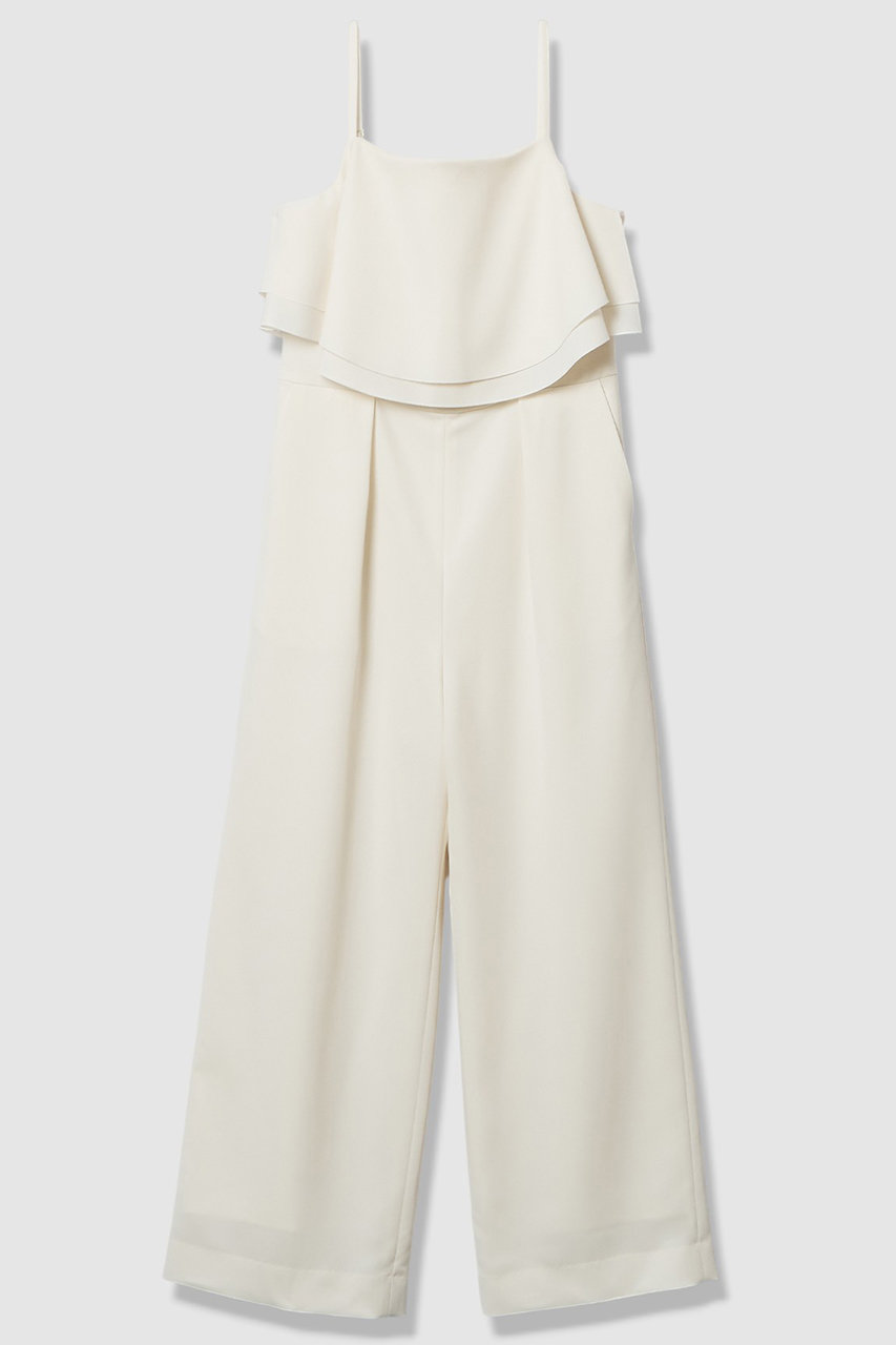 アナイ/ANAYIの【予約販売】ダブルクロスフリルサロペットパンツ(オフホワイト/10261714250-95-380)