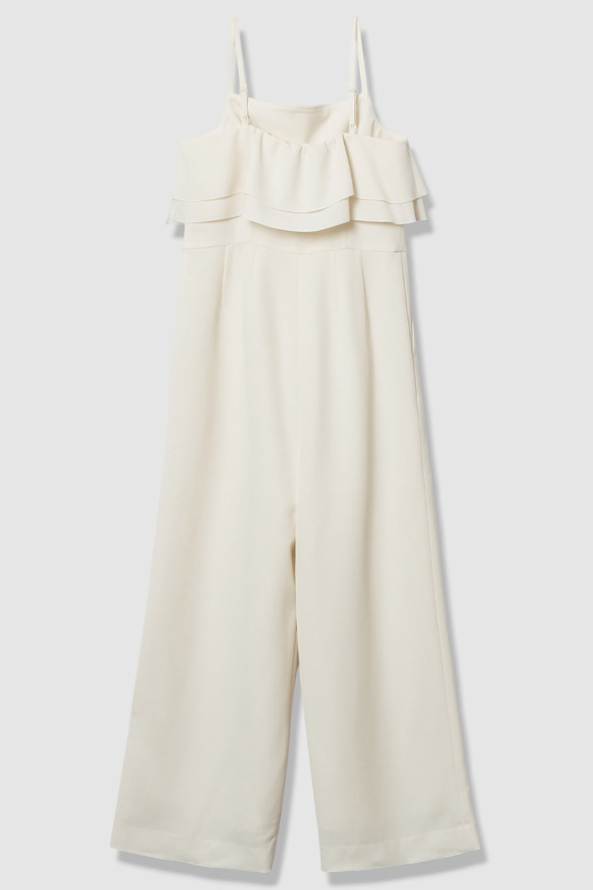 ANAYI(アナイ)｜【予約販売】ダブルクロスフリルサロペットパンツ/オフ