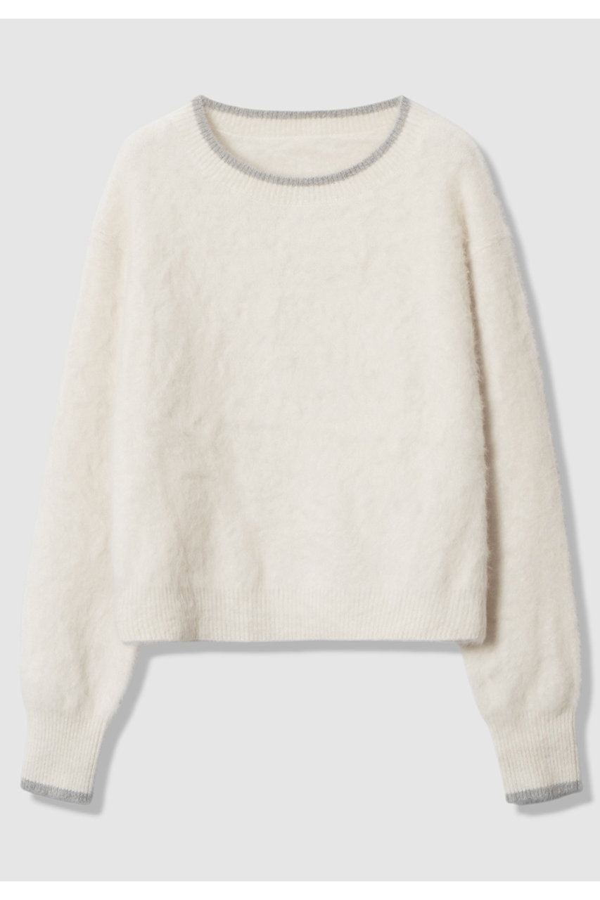 アナイ/ANAYIのファー加工バイカラー プルオーバー(オフホワイト/10261816300-92-380)