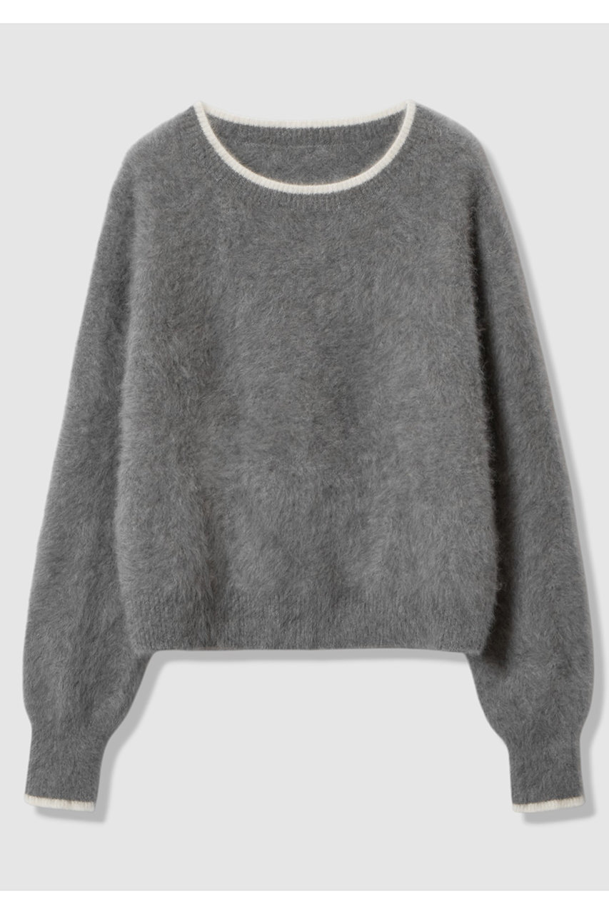 アナイ/ANAYIのファー加工バイカラー プルオーバー(グレー/10261816300-92-380)