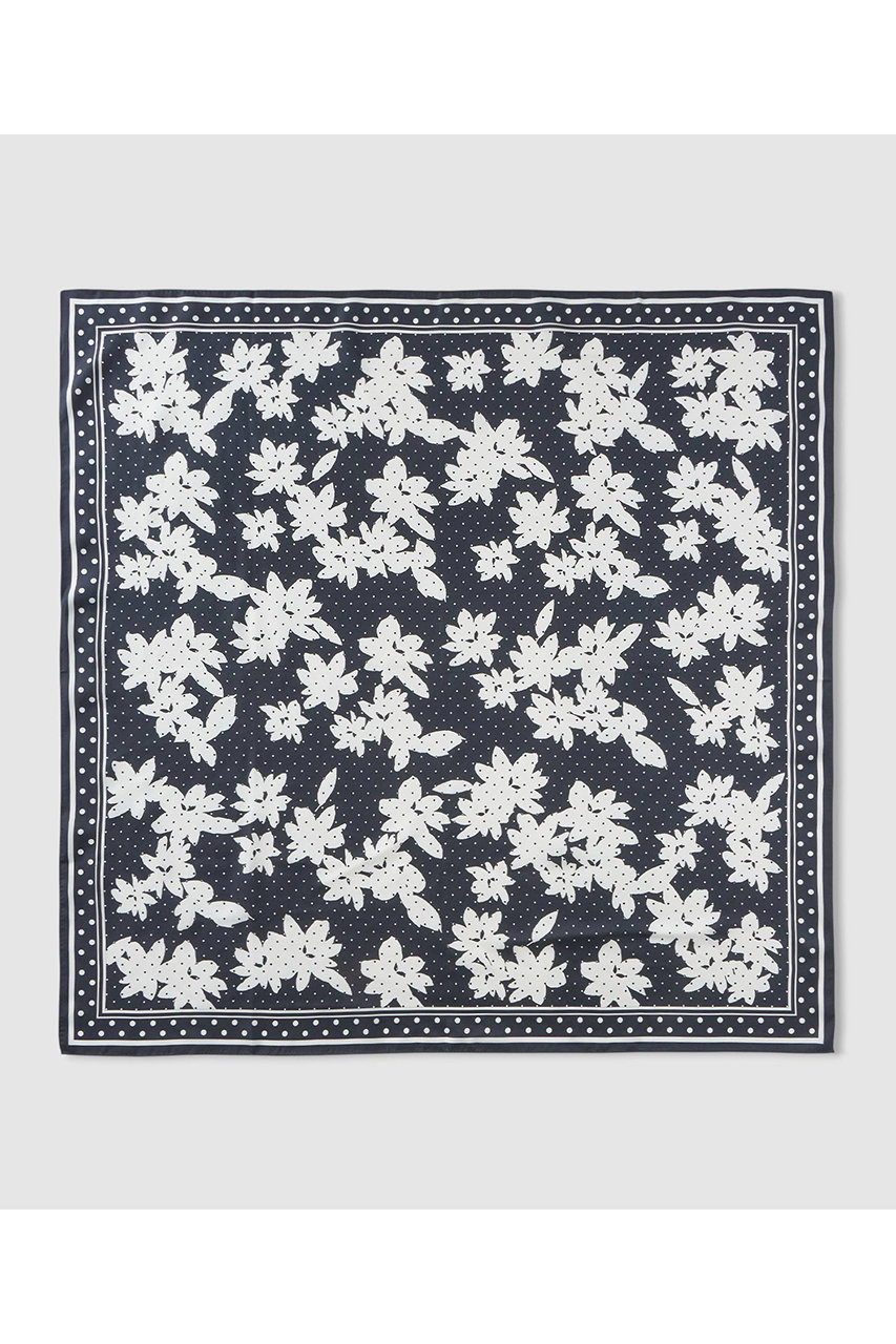 アナイ/ANAYIのドットフラワープリントスカーフ(ネイビー①/10261518010-67-010)