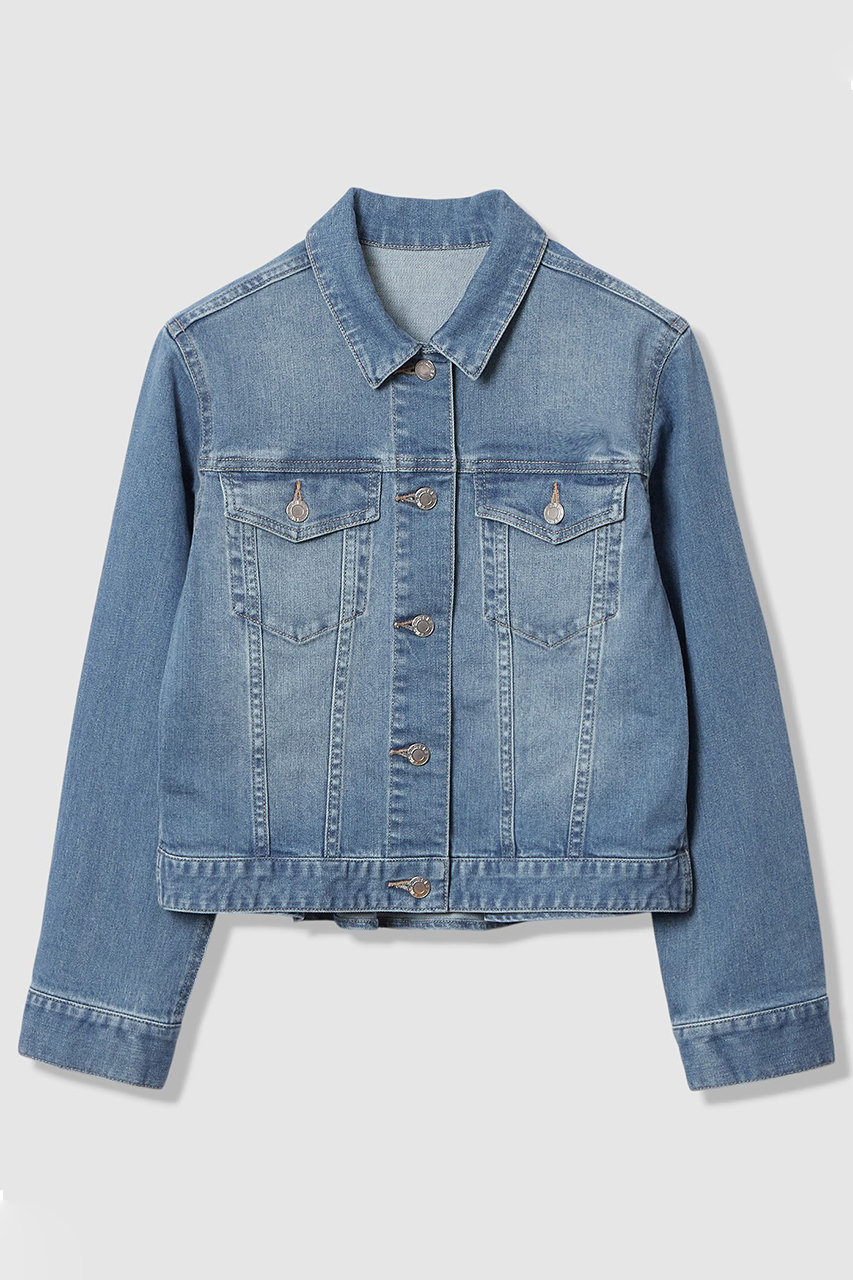 アナイANAYI ストレッチデニムペプラム ジャケット34 ANAYI(アナイ)｜ストレッチデニムペプラム ジャケット/インディゴ の