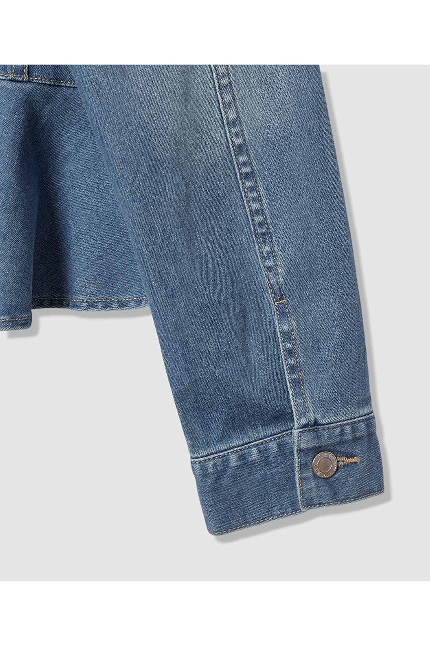 ANAYI(アナイ)｜ストレッチデニムペプラム ジャケット/ブルー の通販