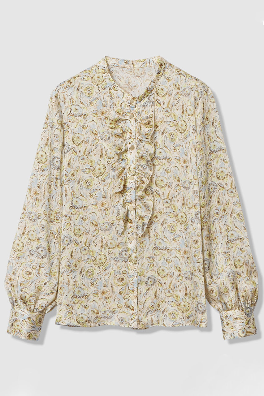 ANAYI(アナイ)｜【予約販売】ボカシフラワーフリル ブラウス/イエロー