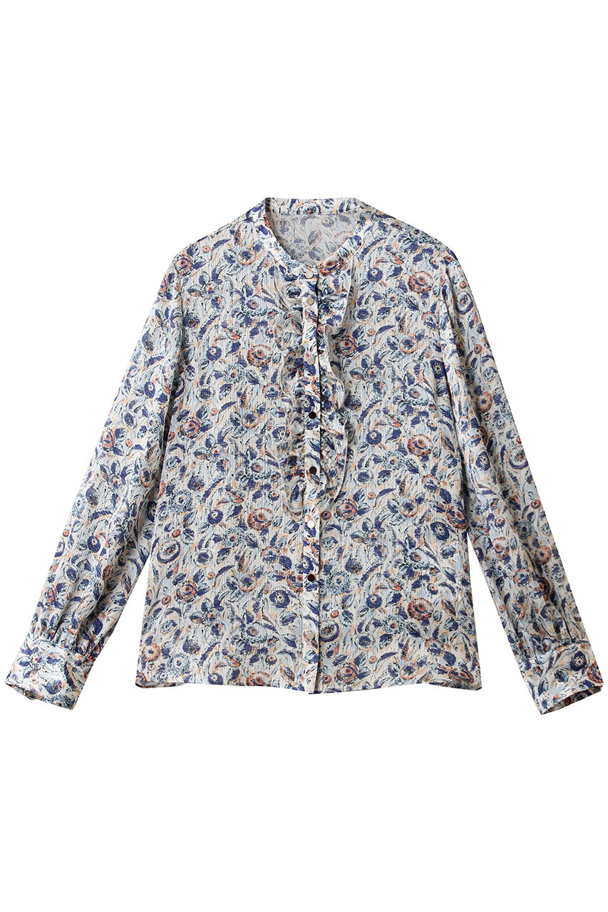 アナイ/ANAYIのボカシフラワーフリル ブラウス(ブルー/10261713420-21-380)