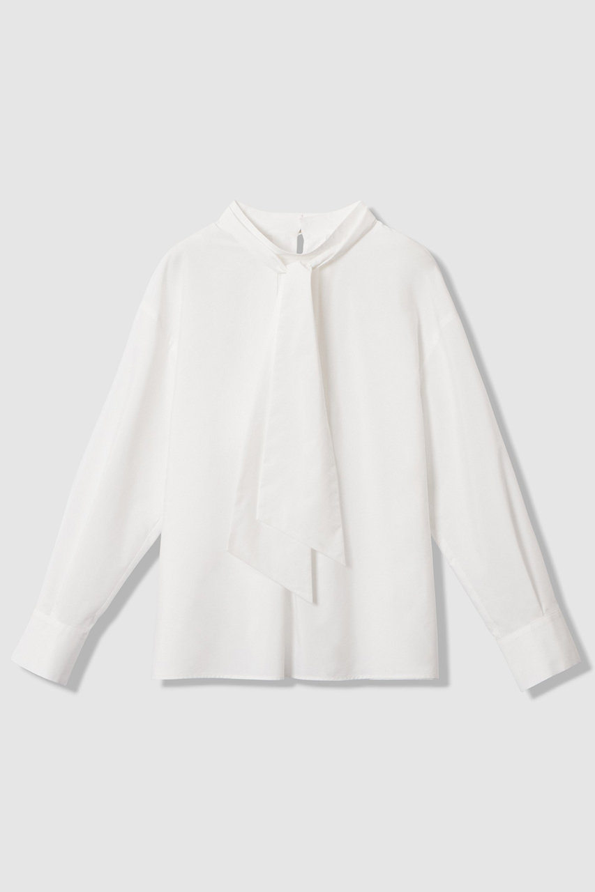 アナイ/ANAYIのブロードワイドリボンタイ ブラウス(ホワイト/10261713350-01-380)