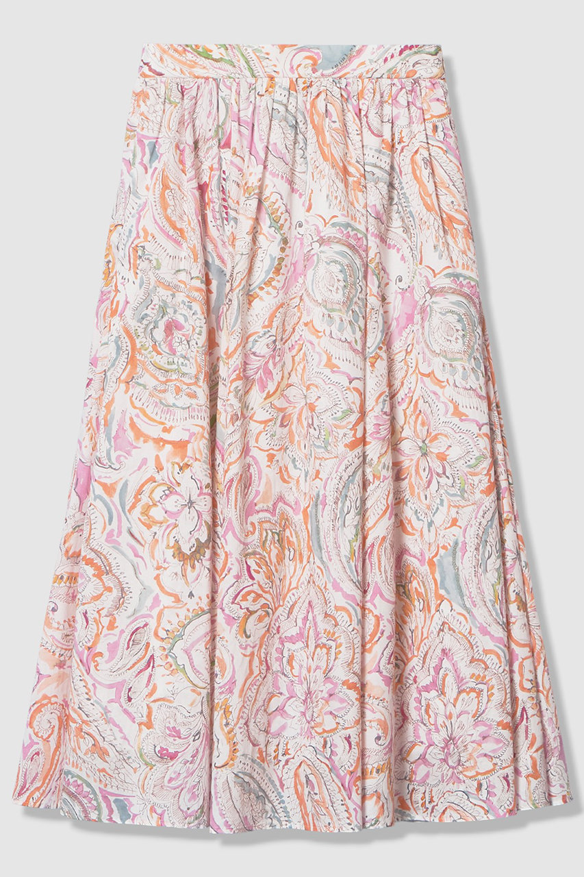 アナイ/ANAYIの【予約販売】ペイントペイズリープリントフレア スカート(ピンク/10261711300-41-380)