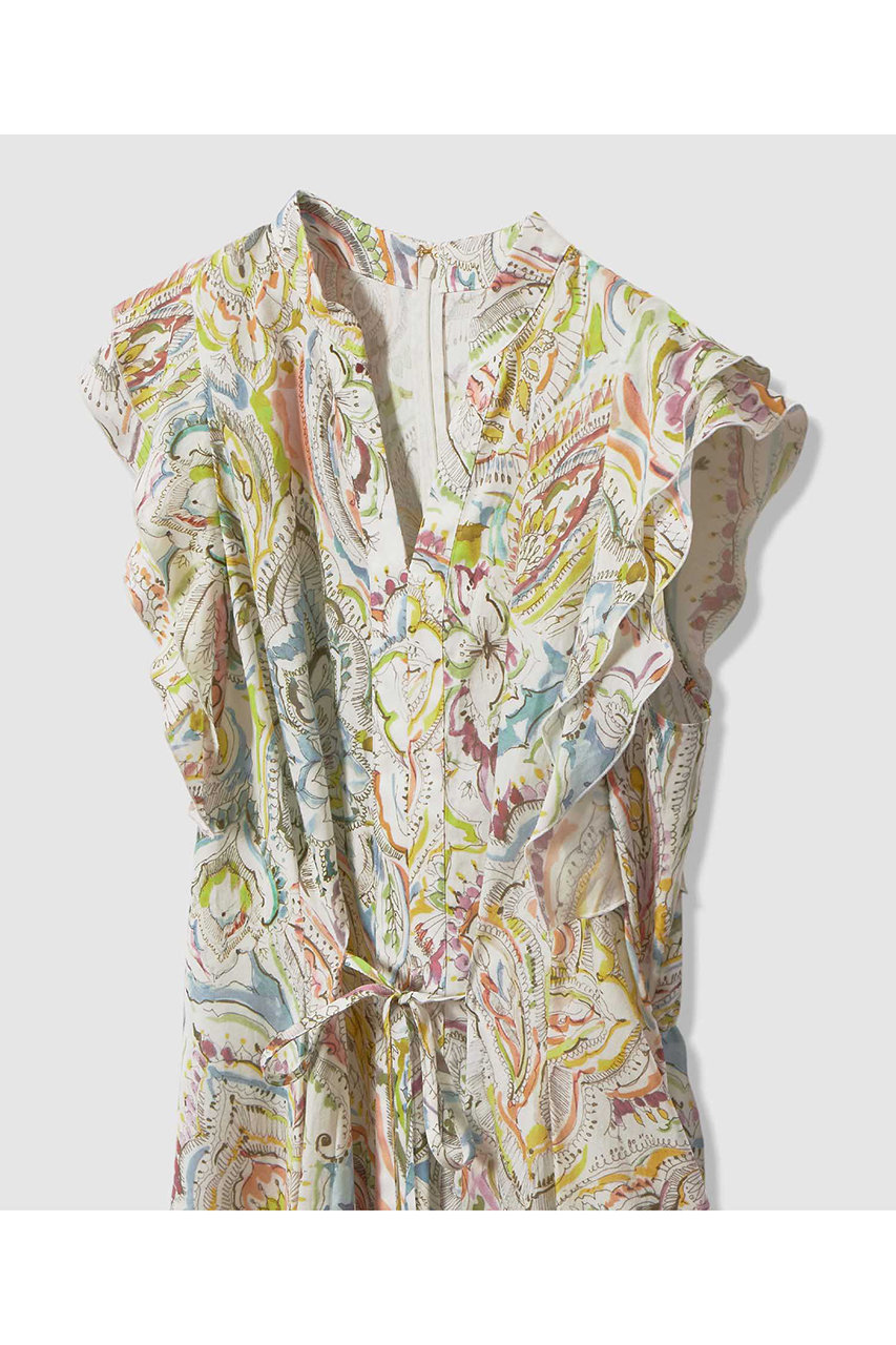 ペイントプリントフレアワンピース ANAYI(アナイ)｜【予約販売】ペイントペイズリープリントフレア