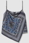 【予約販売】【セットアップ対象商品】スカーフプリントキャミソール アナイ/ANAYI ネイビー