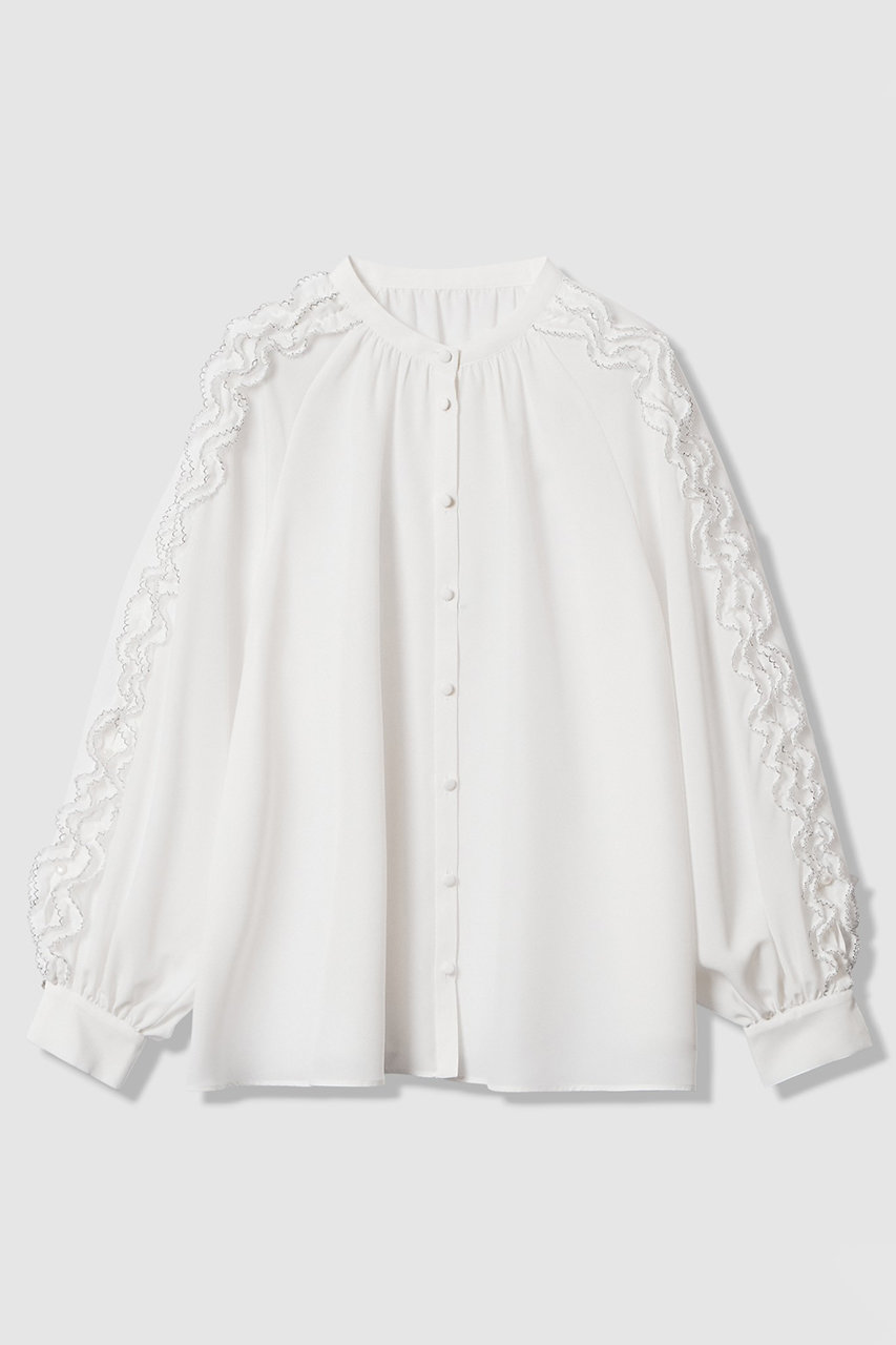 アナイ/ANAYIの【予約販売】ピコスカラスリーブスリット ブラウス(ホワイト/10261713330-65-380)