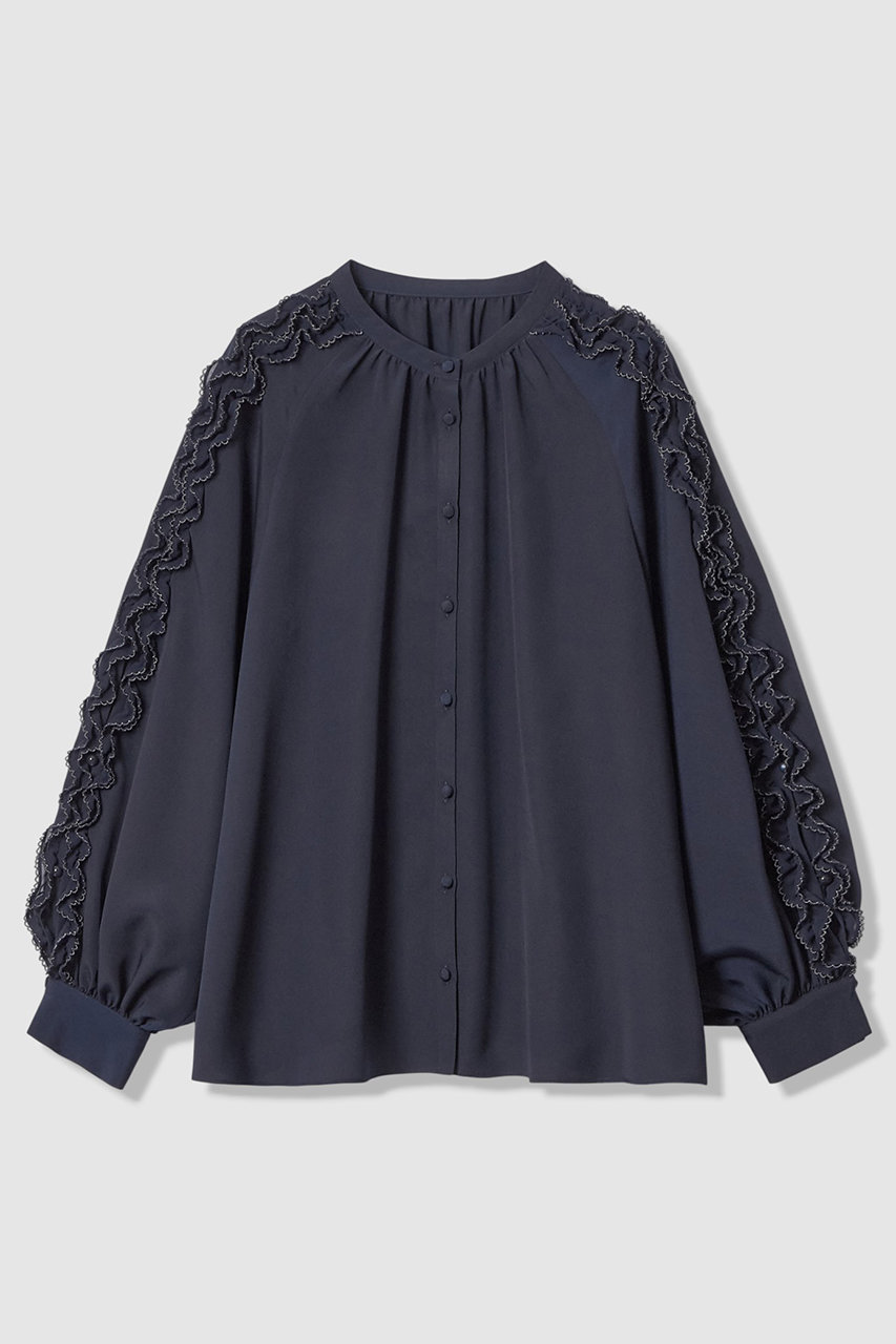 アナイ/ANAYIの【予約販売】ピコスカラスリーブスリット ブラウス(ネイビー/10261713330-65-380)