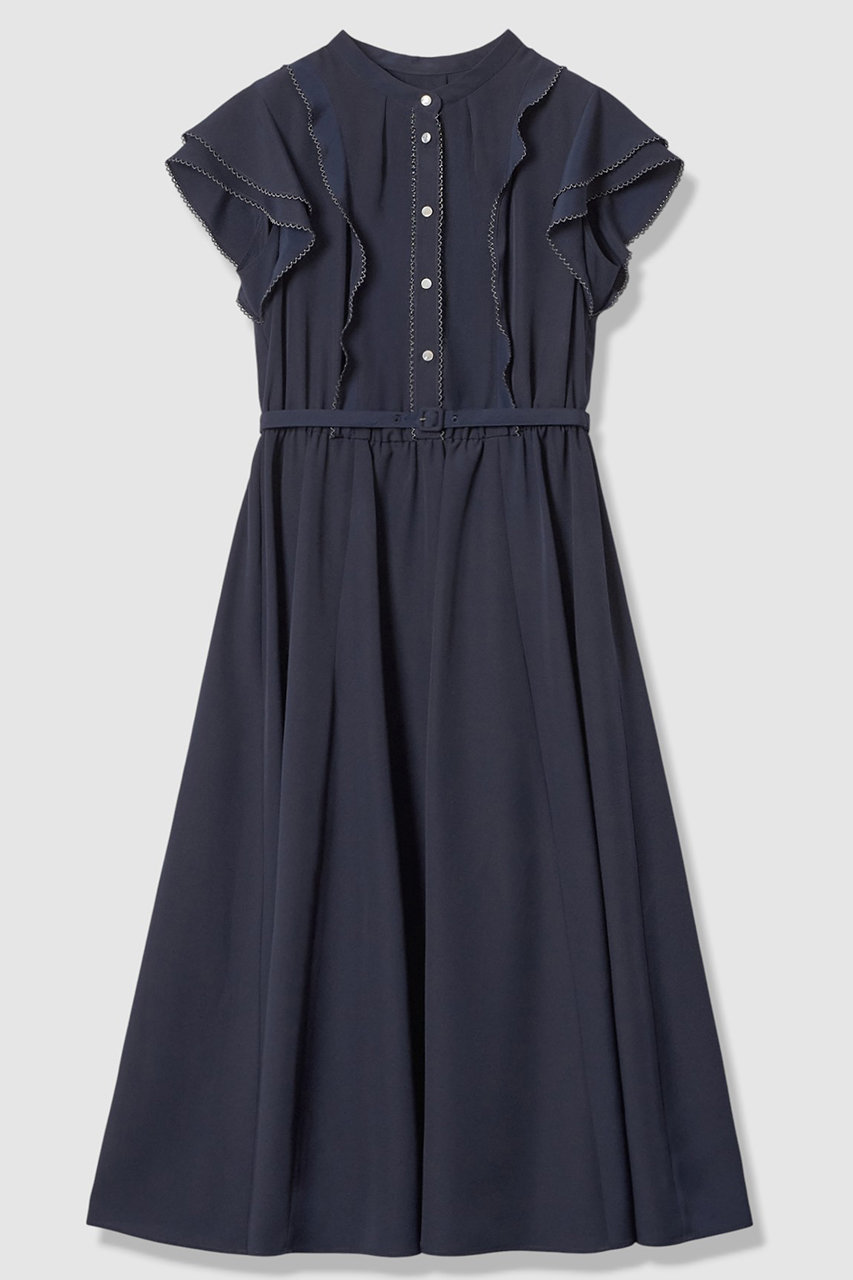 アナイ/ANAYIの【予約販売】ピコスカラレイヤードスリーブ ワンピース(ネイビー/10261714330-95-380)