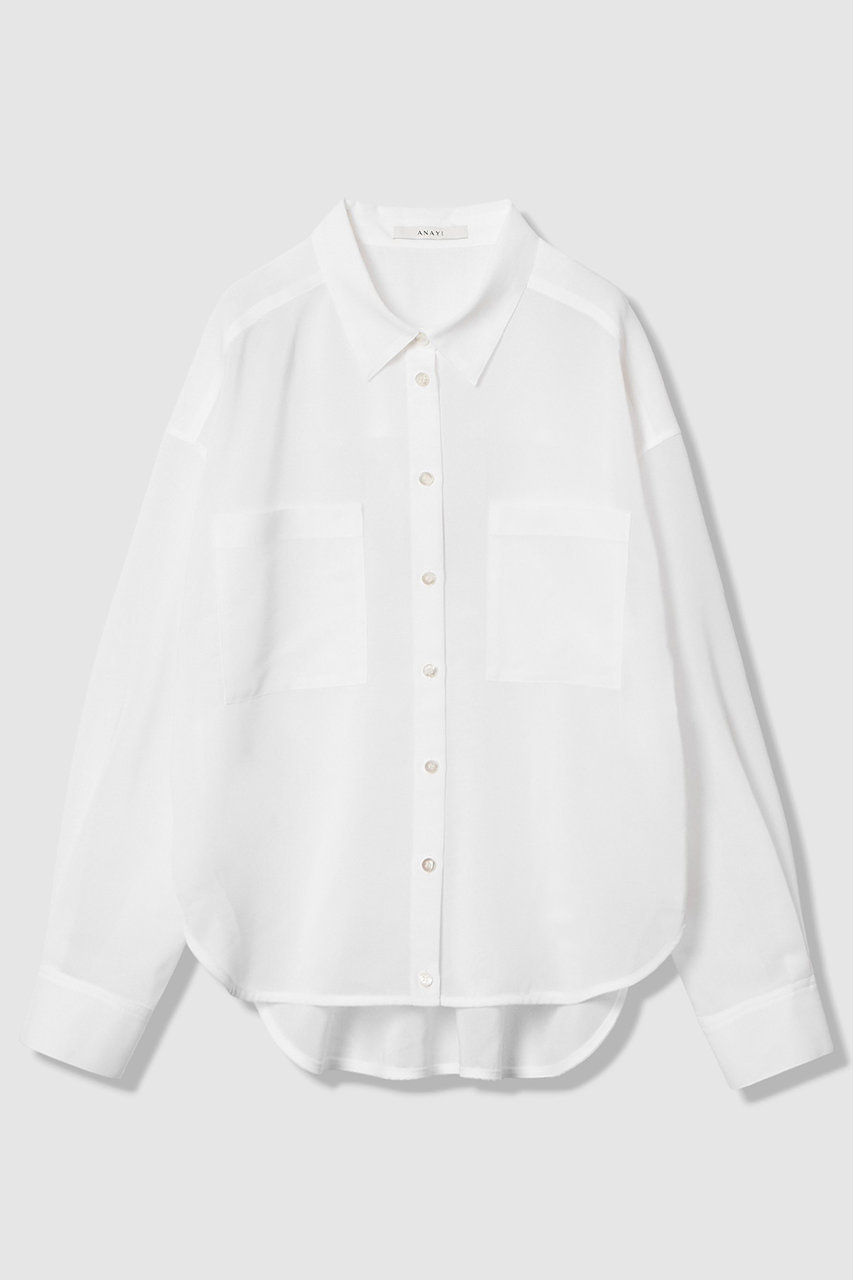 アナイ/ANAYIの【予約販売】ボイルストレッチ2WAYシャツ(ホワイト/10261713200-95-380)