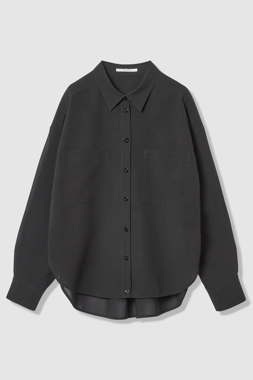 アナイ/ANAYIの【予約販売】ボイルストレッチ2WAYシャツ(ブラック/10261713200-95-380)
