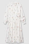【予約販売】ボタニカルサテンプリントタック ワンピース アナイ/ANAYI ホワイト