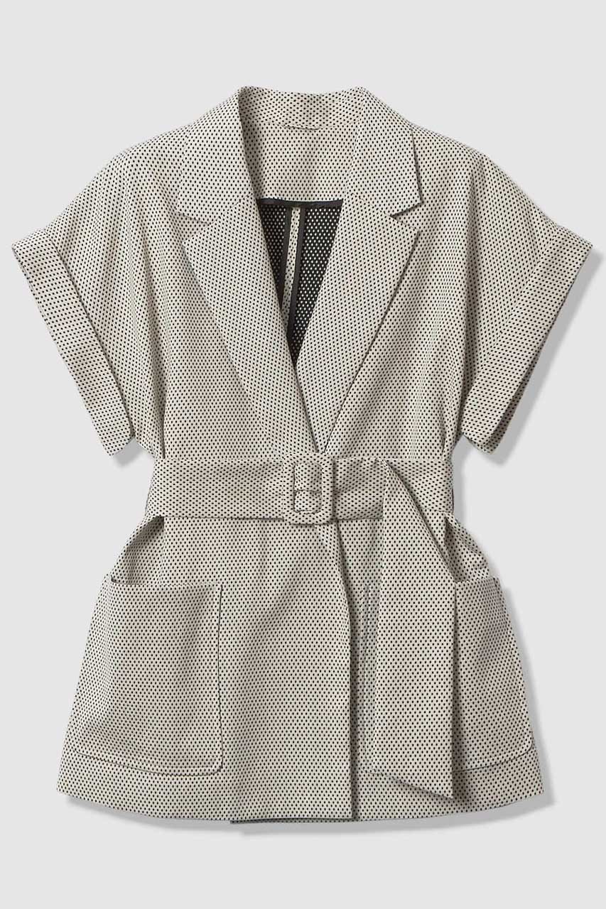 アナイ/ANAYIの【予約販売】【セットアップ対象商品】モノトーンドットジャガードベルテッド ジャケット(アイボリー/10261110320-95-380)