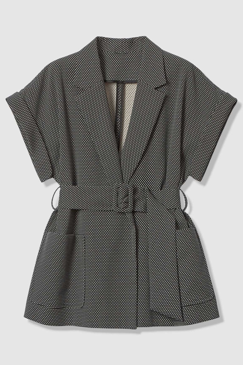 アナイ/ANAYIの【セットアップ対象商品】モノトーンドットジャガードベルテッド ジャケット(ブラック/10261110320-95-380)