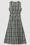 【予約販売】グリーンチェックカシュクール ワンピース アナイ/ANAYI