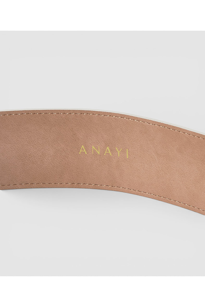 ANAYI(アナイ)｜ワイドバックルベルト/ライトグレー の通販｜ELLESHOP