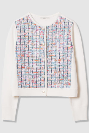 アナイ/ANAYIの【予約販売】【セットアップ対象商品】カラーミックスツイードコンビ カーディガン(110300/110303)