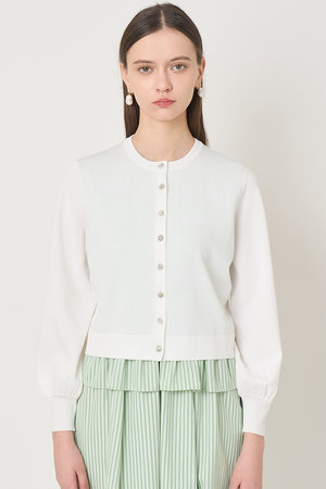 アナイ/ANAYIの【予約販売】アソートビジュー釦クルー カーディガン(110300/110303)