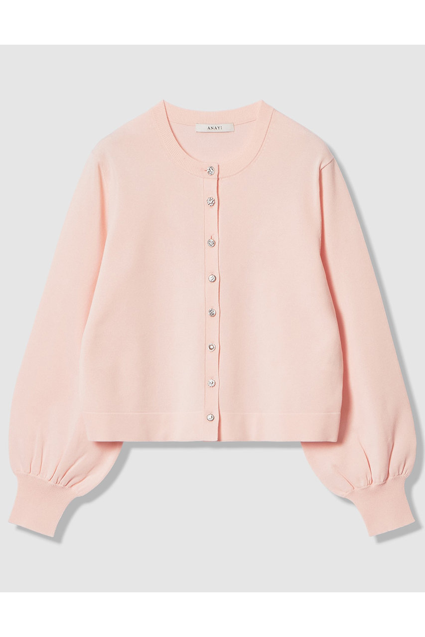 アナイ/ANAYIの【予約販売】アソートビジュー釦クルー カーディガン(ピンク/10261816530-95-380)