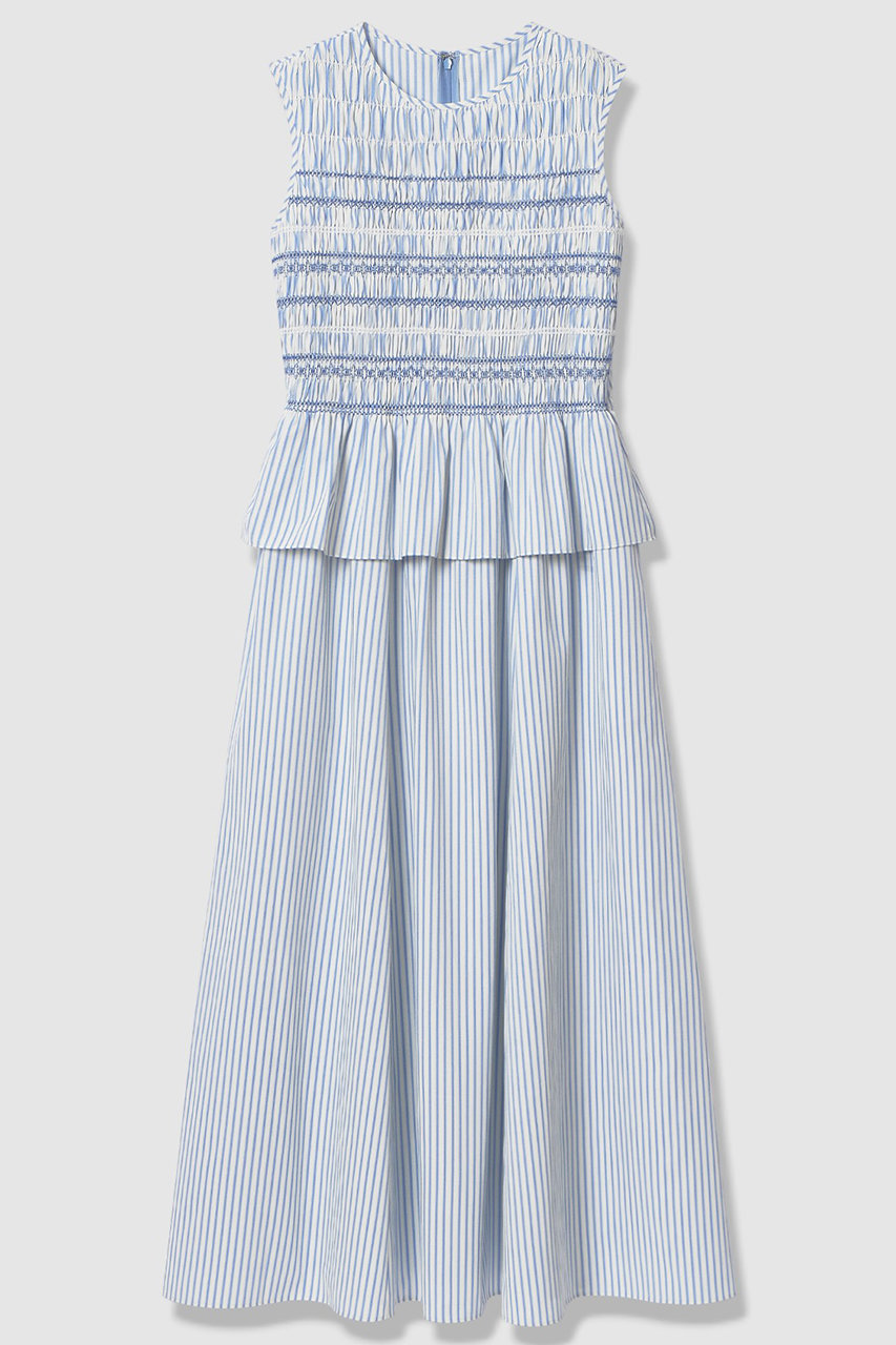 アナイ/ANAYIの【予約販売】カラーストライプスモッキング ワンピース(ブルー/10261714370-71-380)