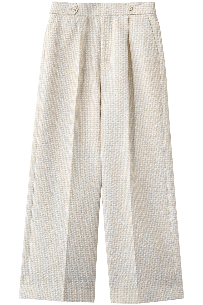 アナイ/ANAYIの【セットアップ対象商品】ドビーツイードタックワイドパンツ(ベージュ/10261112300-11-360)