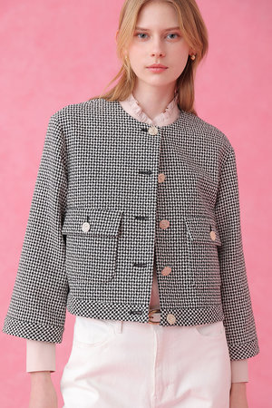 アナイ/ANAYIの【予約販売】【セットアップ対象商品】ドビーツイードノーカラーブルゾン(110800/110801)