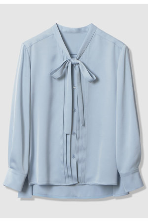 アナイ/ANAYIの【予約販売】【セットアップ対象商品】ストレッチダブルサテンボウタックブラウス(110400/110403)