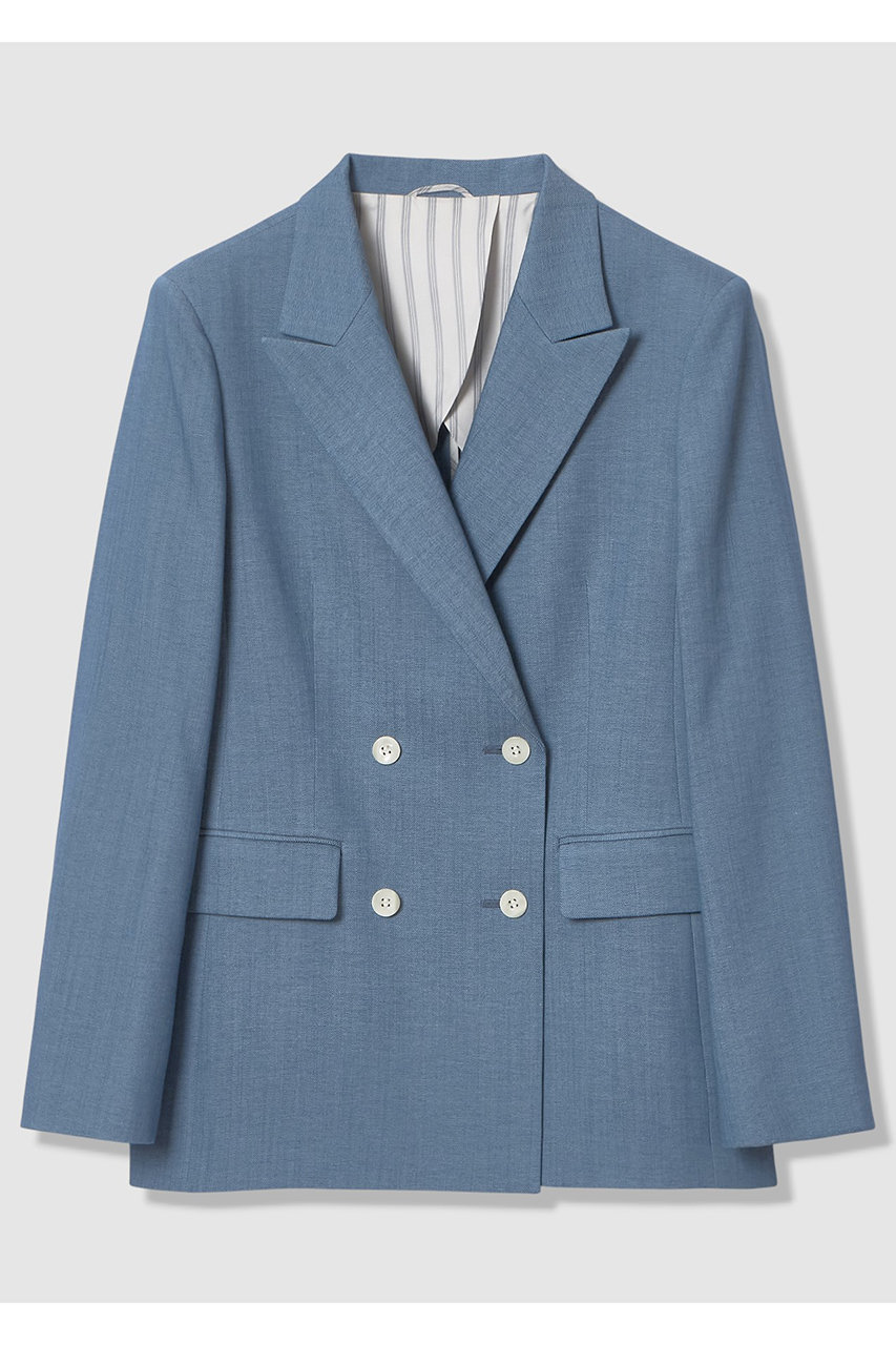 アナイ/ANAYIの【予約販売】【セットアップ対象商品】オックスストレッチダブルジャケット(インディゴ/10261110260-66-380)