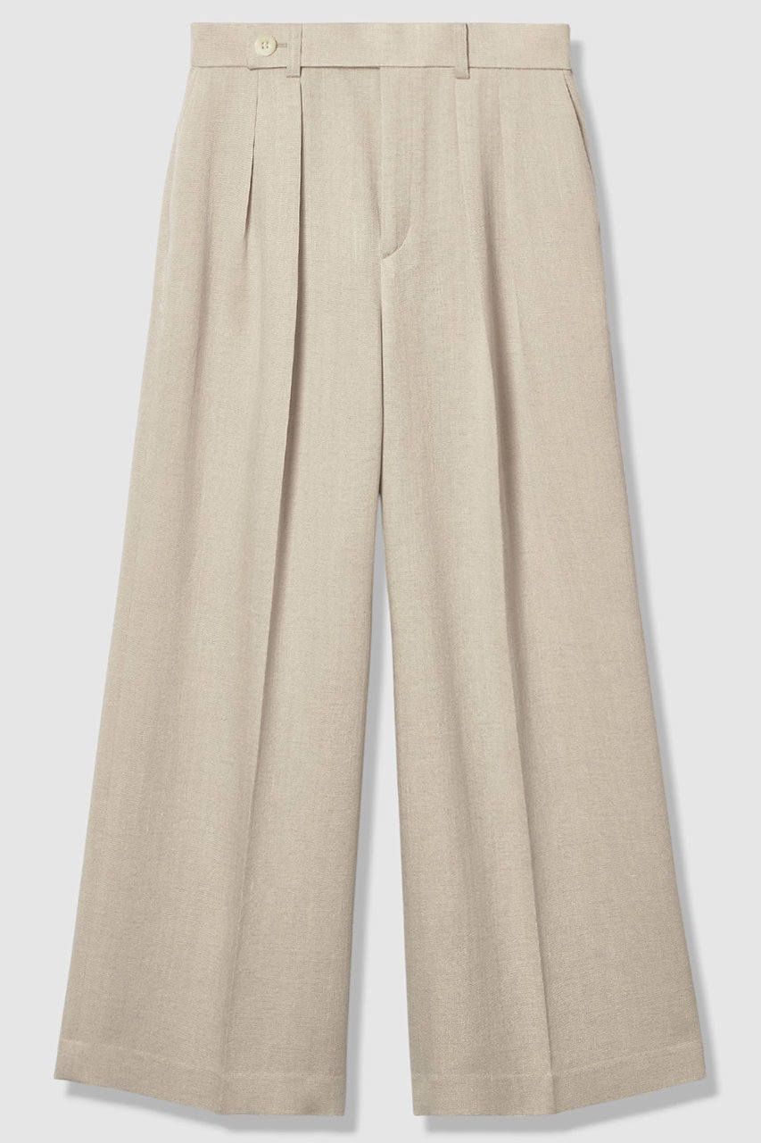 アナイ/ANAYIの【予約販売】【セットアップ対象商品】オックスストレッチタックワイドパンツ(ベージュ/10261112140-65-380)