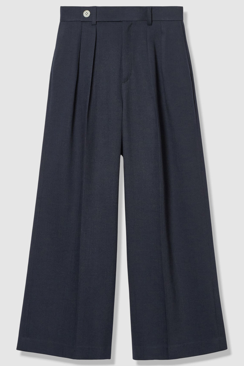 アナイ/ANAYIの【予約販売】【セットアップ対象商品】オックスストレッチタックワイドパンツ(ネイビー/10261112140-65-380)