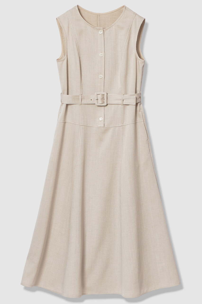 アナイ/ANAYIの【予約販売】【セットアップ対象商品】オックスストレッチベルテッドワンピース(ベージュ/10261114160-66-380)