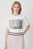 コットン天竺フォトプリントＴシャツ