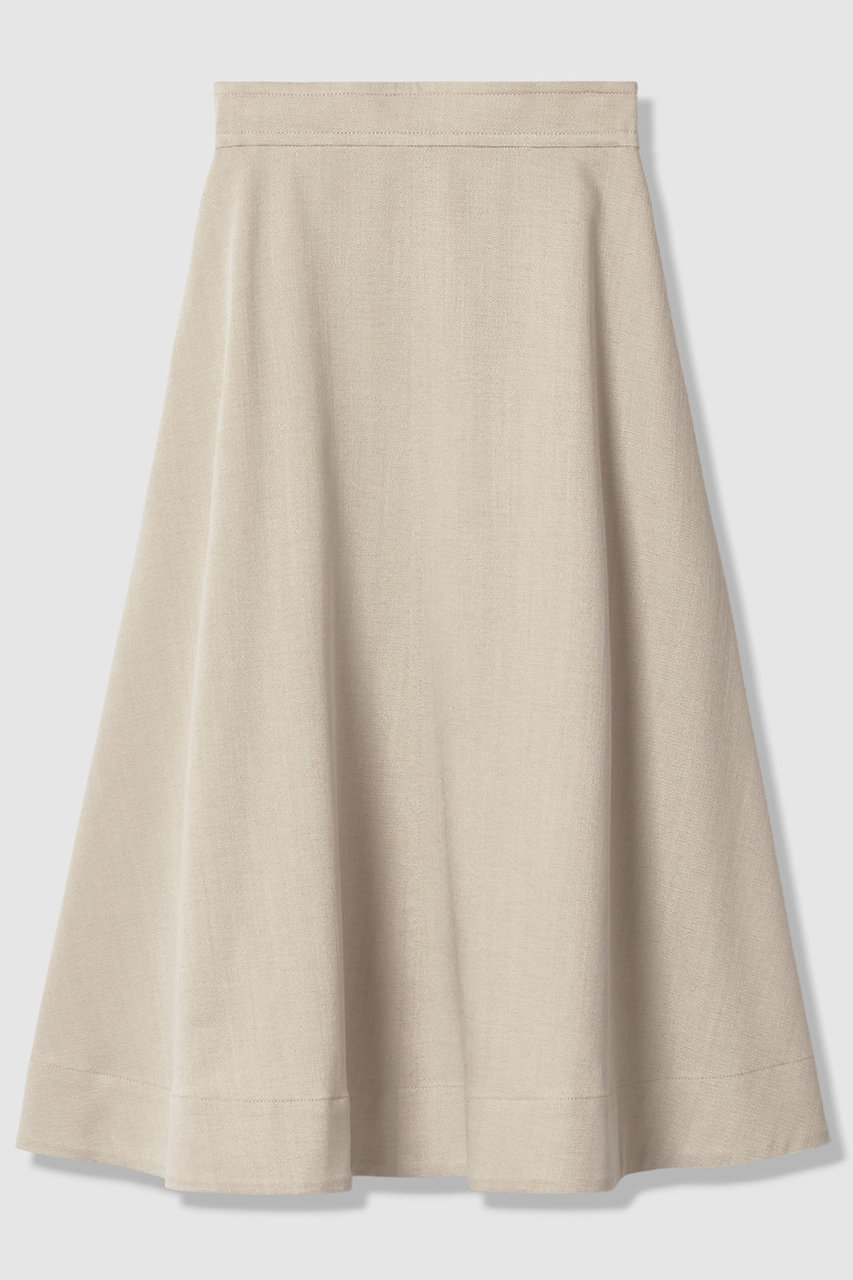 ANAYI オックスストレッチフレアスカート (ベージュ, 38) アナイ ELLE SHOP