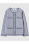 【予約販売】ミックスツイード ジャケットカーディガン アナイ/ANAYI ブルー