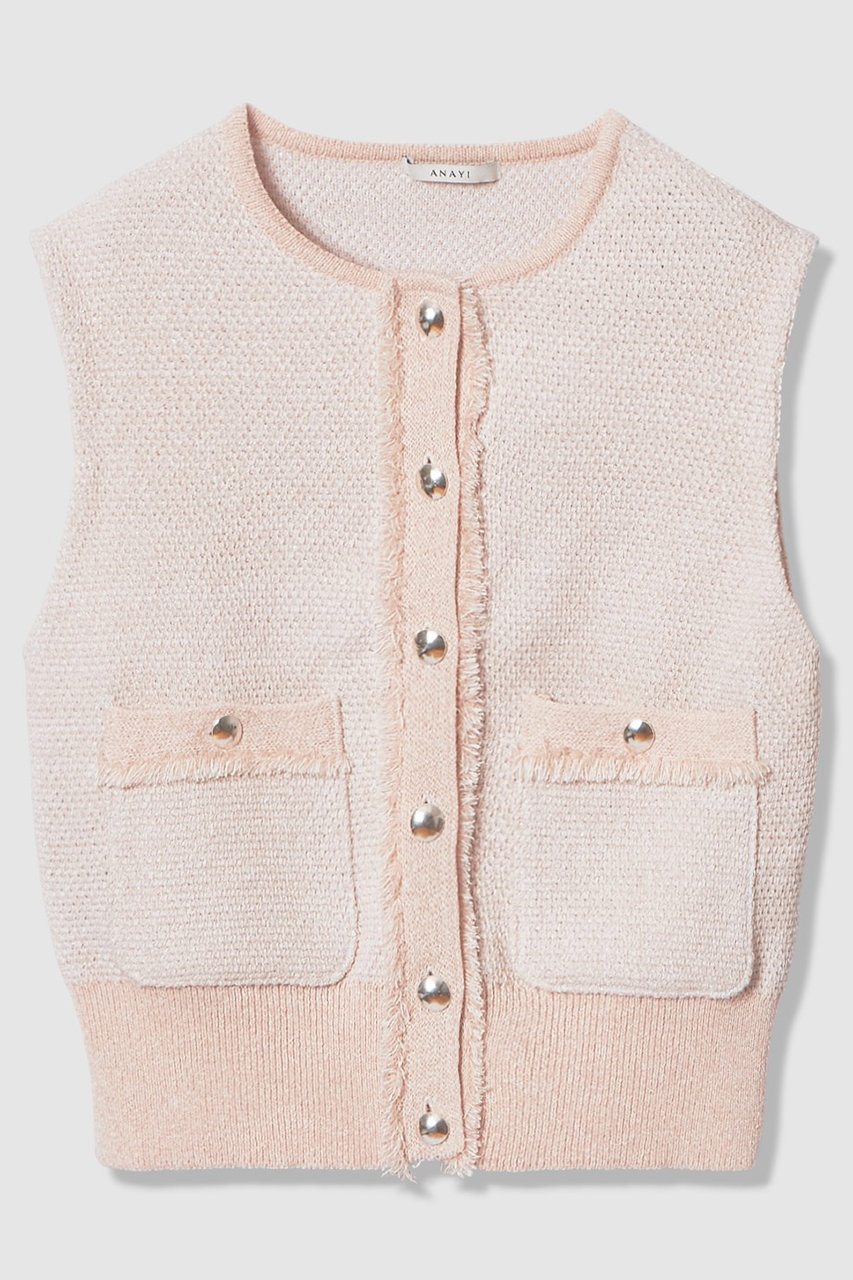 アナイ/ANAYIの【予約販売】ミックスツイードジレ(ピンクベージュ/10261816560-61-380)