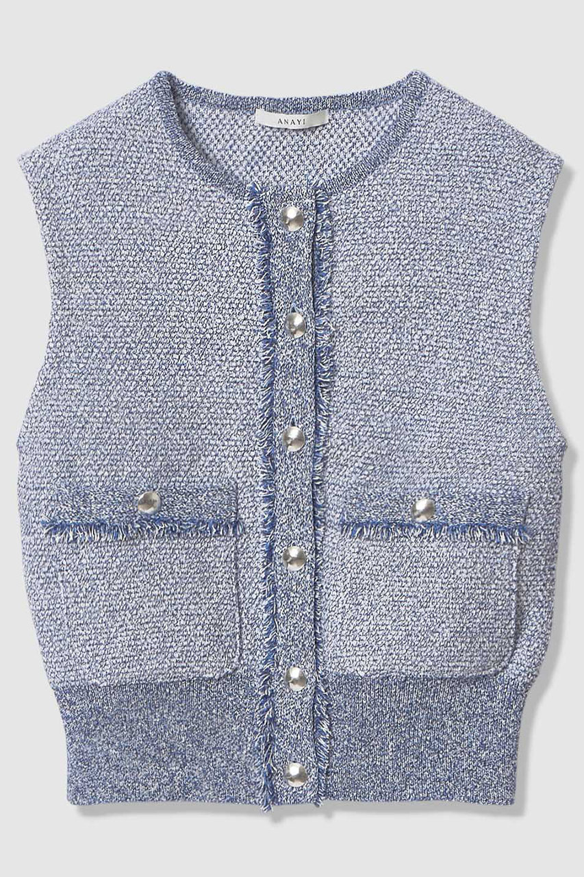 アナイ/ANAYIの【予約販売】ミックスツイードジレ(ブルー/10261816560-61-380)